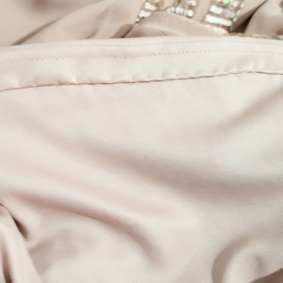 Adrianna Papell Evening Sleeveless Shift Dress Beaded Sequin Embellished Size 10 - Picture 7 of 11